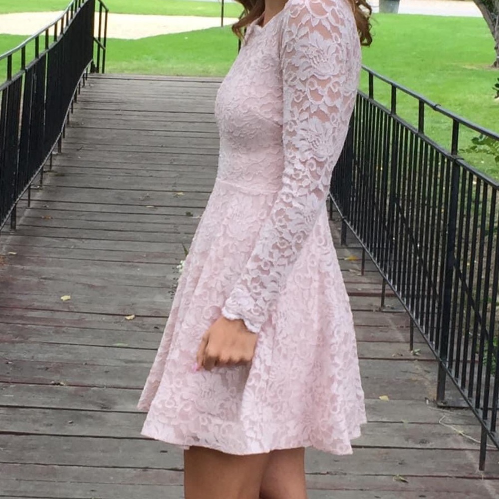 Baby pink homecoming dress
